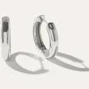 accessory Silver Slim Huggie Hoops Quince $48