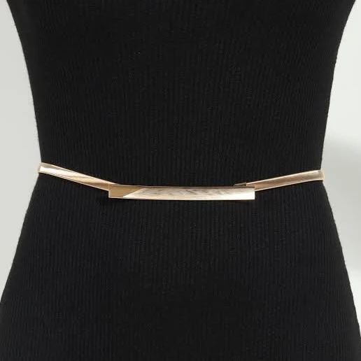 accessory Slim Metal Belt Veronica M $42