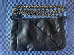 bag Small Faux Leather Black Crossbody Bag w/ 48" Chain Strap eBay $5.99