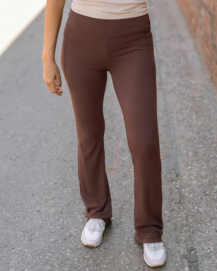 leggings Soft-Stretch Flare Leggings Grace and Lace $26.99