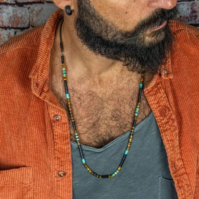 accessory Southwestern Glow Colorful Gemstone Leather Necklace Wander Jewellery $37