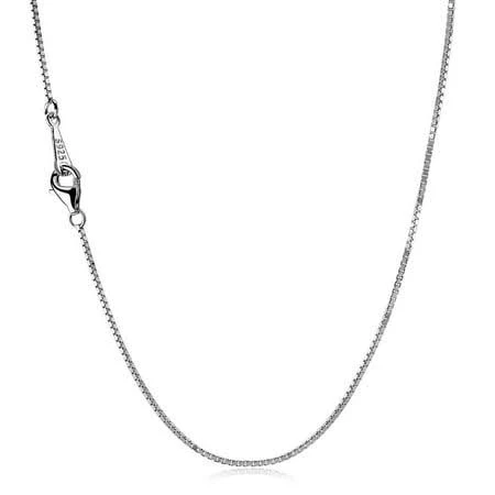 accessory Sterling Silver Italian Box Chain Necklace with Lobster Clasp Walmart - AllenCOCO $13.99