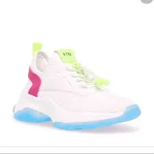 shoes Steve Madden Women's Myles sneakers. White, blue, pink & yellow. Size 8.5. EUC Poshmark $25