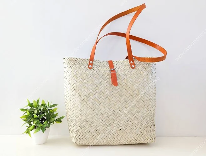 bag Straw Leather Tote Etsy - ilovemexicocozumel $33