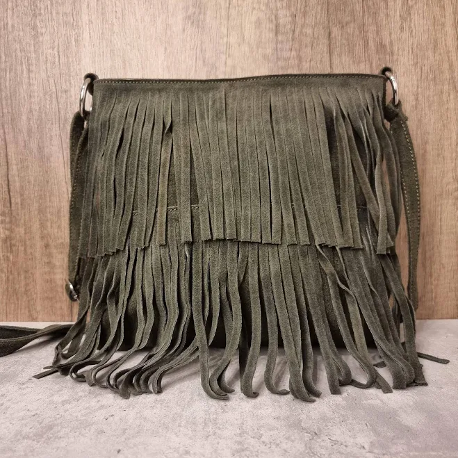 bag Suede Fringe Crossbody Bag Etsy - Seller $46.76