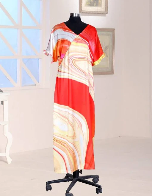 dress Sunset Swirl Silk Blend Maxi Dress Etsy - Seller $89.7