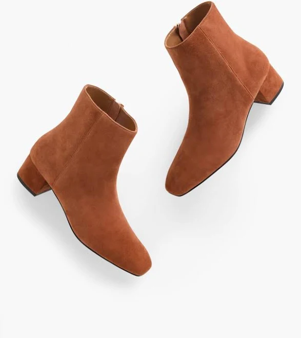 shoes Talbots Women's Perla Suede Block Heel Ankle Boots Talbots $113.99