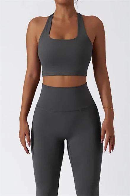 matching set The Seraphine Halter Crop Top Leggings 2-Piece Set Sfigure $46