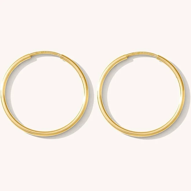 accessory Thin Hoop Earrings Gold Simple & Dainty $45