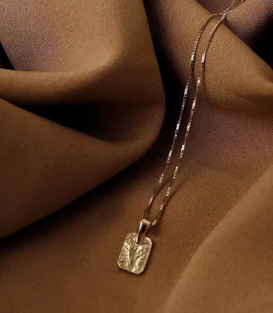 accessory Tiny Gold Rectangle Pendant Necklace Etsy - Seller $56.61