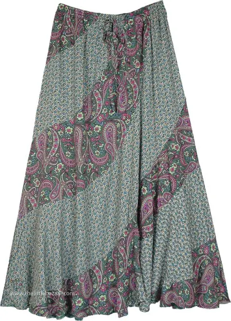 skirt TLB Flowy Paisley Maxi Skirt The Little Bazaar $50.99