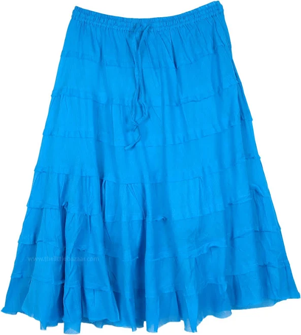 skirt TLB Pull Up Tiered Cotton Skirt The Little Bazaar $19.99