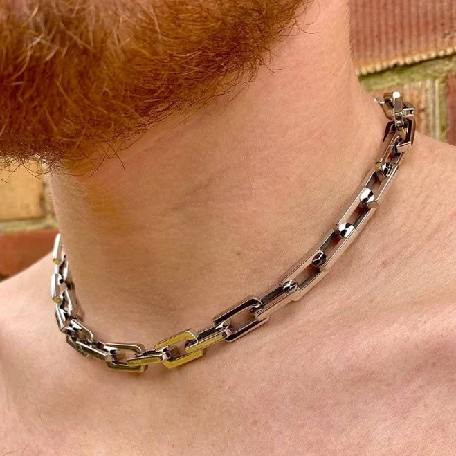 accessory Twistedpendant Men's Stainless Steel Thick Chain Choker Necklace Etsy - Twistedpendant $53.89