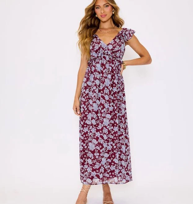 dress VICI Collection Women's Enchanting Floral Ruffle Maxi Dress VICI $39