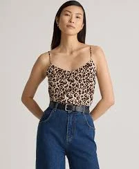 top Washable Stretch Silk V-Neck Cami Quince $70