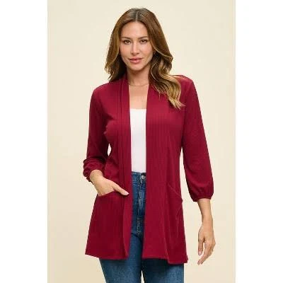 outerwear West K Women's Carly Ribbed Knit Cardigan with Pockets Target $27