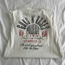 top White Graphic Tee with Red and Black Print Poshmark $22