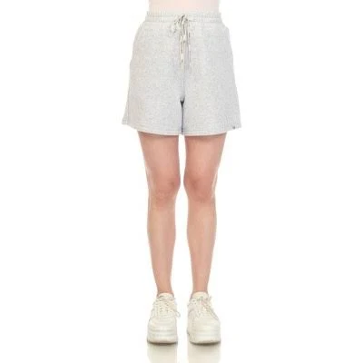 shorts White Mark Women's Super Soft Drawstring Waistband Sweat Shorts Target $24.99