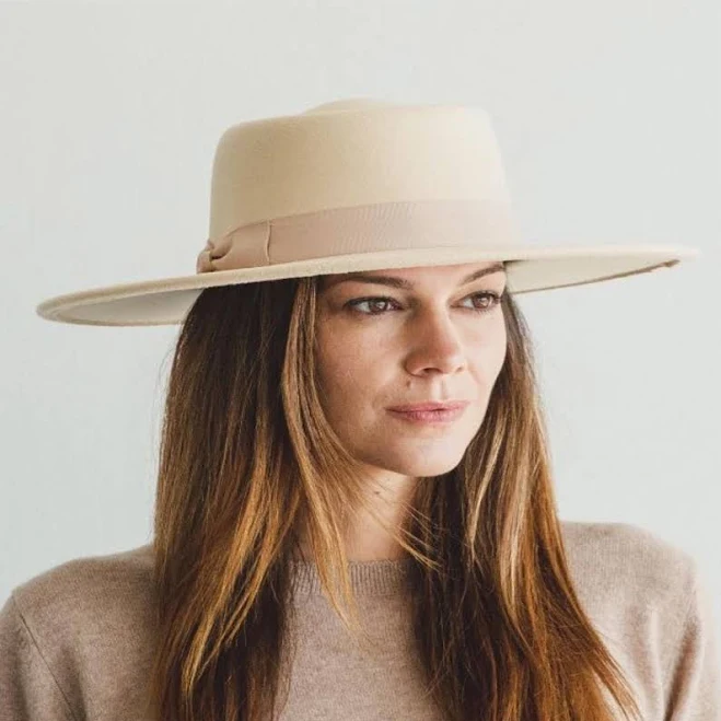 accessory Wide Brim Vegan Felt Bolero Hat with Grosgrain Band Etsy - Seller $35.6