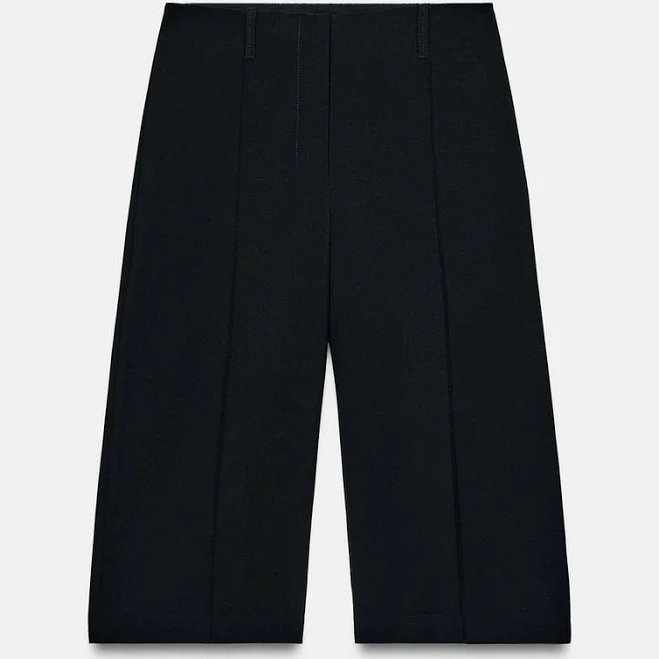 shorts Woman Zara Zw Collection Straight Shorts With Pleats Zara USA $59.9