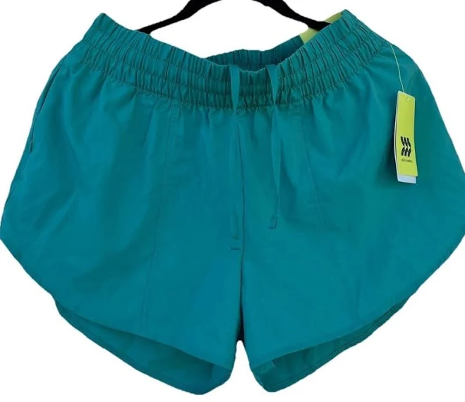 shorts Women’s Athletic Running Shorts Teal Green Built-in Liner Zip Pocket eBay $28.9