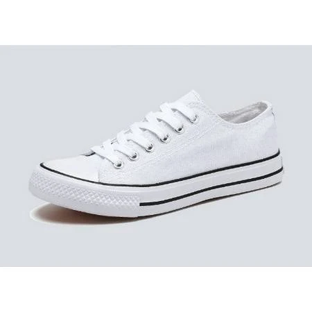 shoes Women's and men's Classic Fashion White Low-Top Sneakers Walmart - ZestySteps $27.99
