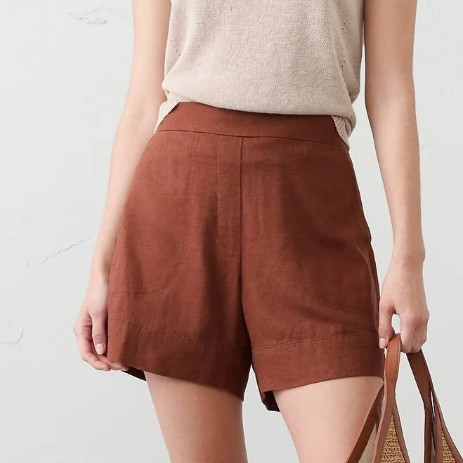shorts Women's Anyday High-Rise Linen-Blend Short Banana Republic Factory $30