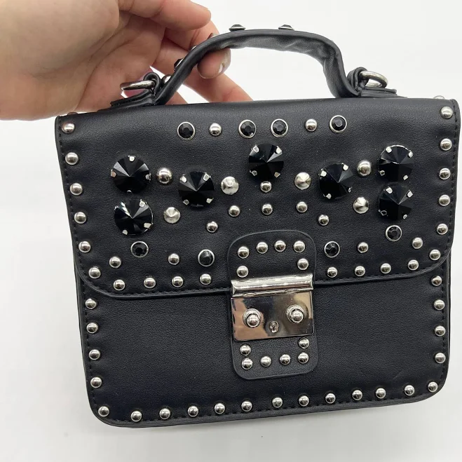bag Womens Black Crossbody Bag Faux Leather With Chain Strap Small Purse eBay - anny.c $27