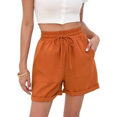 shorts Women's Dressy Casual Linen High-Waisted Wide-Leg Shorts Target $25.99