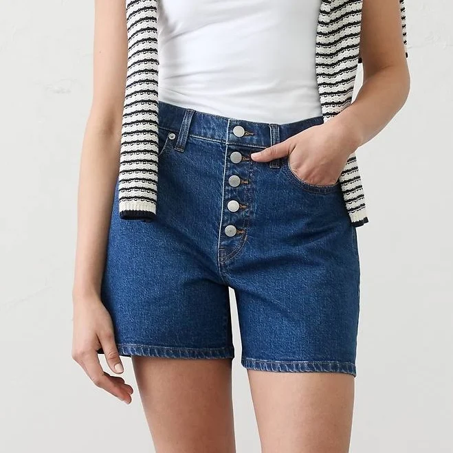 shorts Women's High-Rise Denim Shorts Banana Republic Factory $35