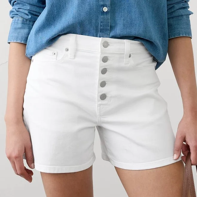 bottoms Women's High-Rise Denim Shorts Banana Republic Factory $42