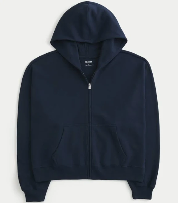 top Women's Hollister Oversized Zip-Up Hoodie Hollister Co - Official $24.99