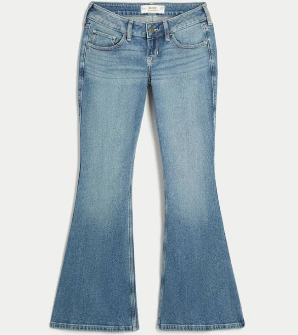 jeans Women's Hollister Ultra Low-Rise Wash Flare Jeans Hollister Co - Official $19.99
