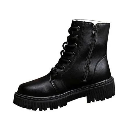 shoes Women's Lace Up Lug Sole Platform Ankle Boots Walmart - QQAMB2 $22.58