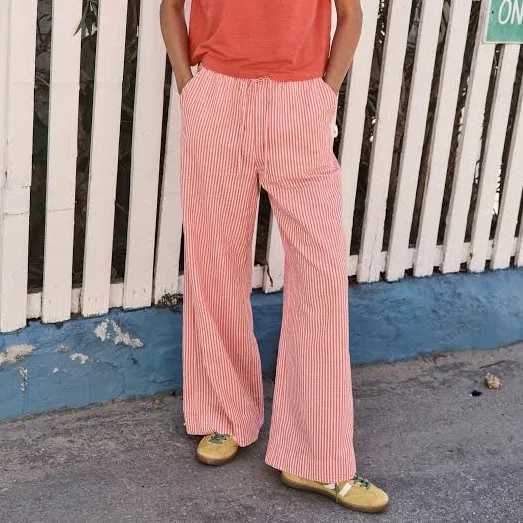 wide leg pants Women's Marine Layer Seersucker Drawstring Wide Leg Pants Marine Layer $120