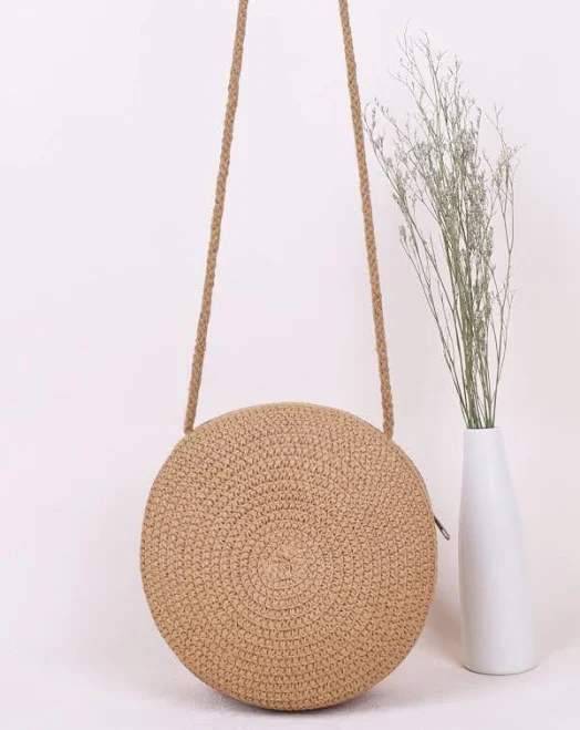 bag Women's Mini Minimalist Round Straw Crossbody Bag Shein $6.95