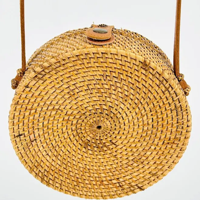 bag Women's Natural Chic Handwoven Round Rattan Crossbody Bag Poshmark $22