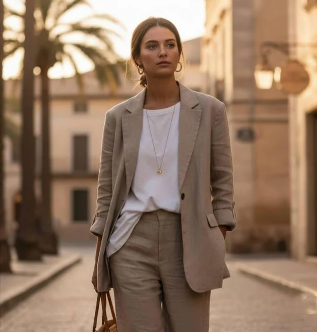 matching set Women's Oversized Linen Pantsuit Etsy - Seller $248.04