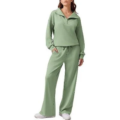 matching set Women's Oversized Sweatshirt and Wide Leg Sweatsuit Set Target $34.69