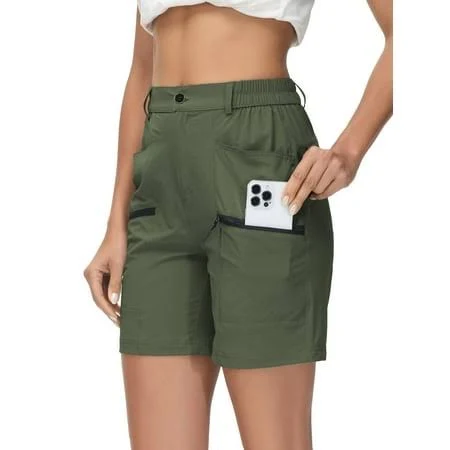 shorts Women's Quick-Dry Hiking Cargo Shorts with 6 Pockets Walmart - Yuyangdpb X $19.59