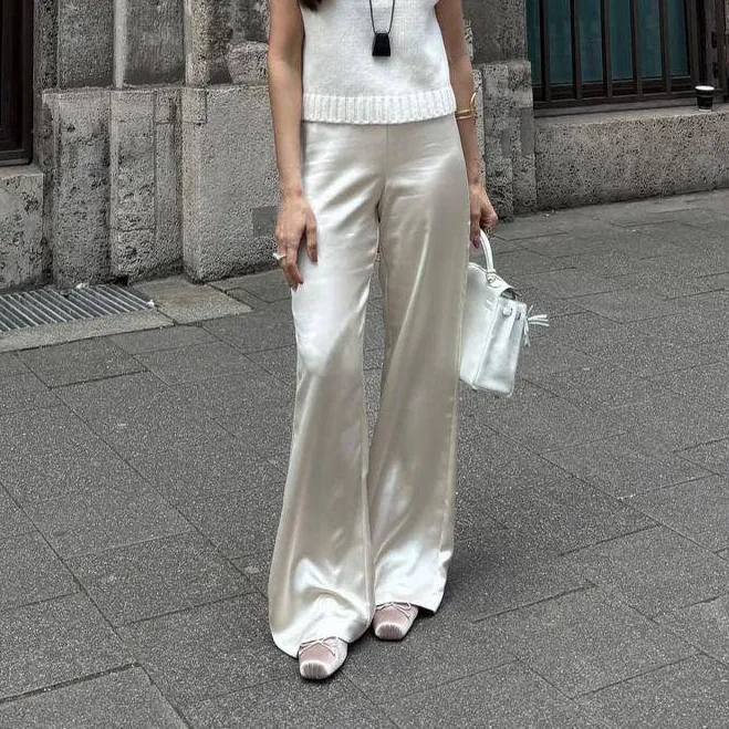pants Women's Silk Wide-Leg Pants Etsy - Seller $102.78