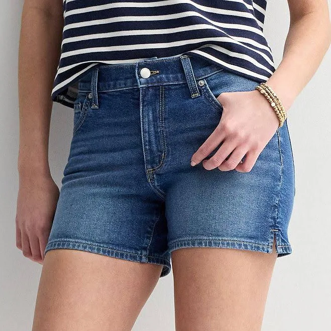 shorts Women's Sonoma Goods For Life Mid Rise Denim Shorts, Size: 12, Blue Wash Kohl's $17.99