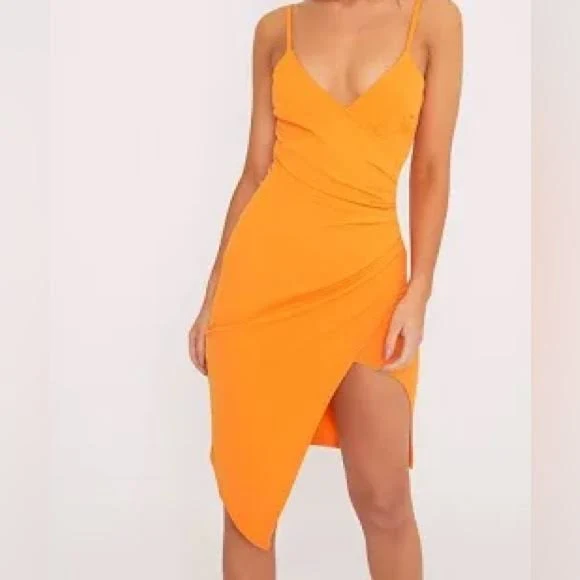 dress Women's Wrap Front Crepe Midi Dress Poshmark $12