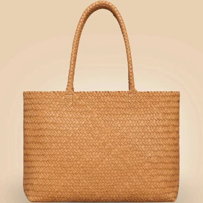 bag Woven Leather Tote Bag-Tan Mens Leather Wear $178
