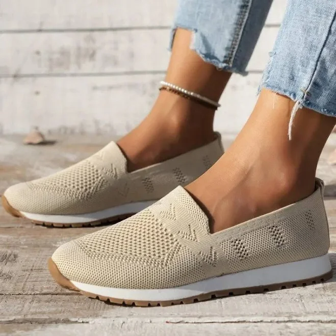 shoes YESIL - Breathable Slip-On Sneakers BEIGE / 5-37 Lamirée $39.95