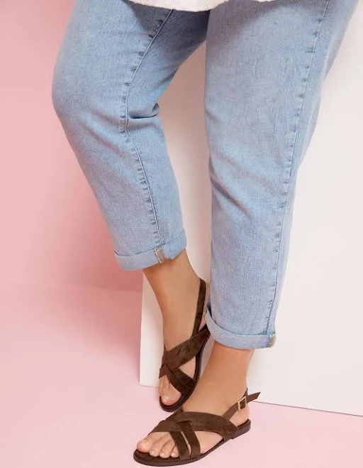 shoes Yours Curve Wide Fit Faux Suede Cross Over Strap Sandals Yours Clothing United States $29