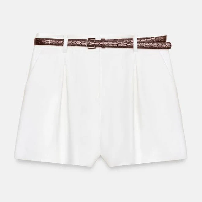 shorts Zara High-Waisted Shorts with Belt Zara USA $45.9
