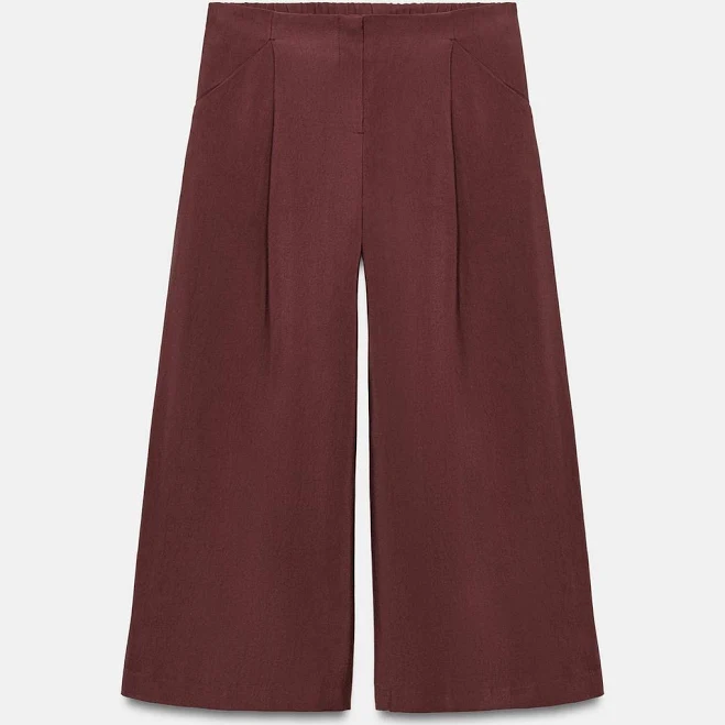 pants Zara Pleated Culotte Pants Zara USA $49.9
