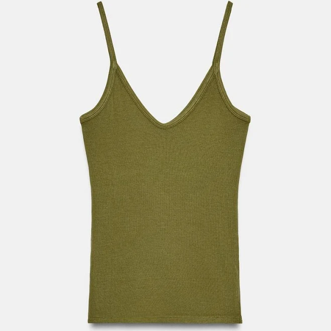 top_layer Zara Rib Knit Tank Top Zara USA $19.9