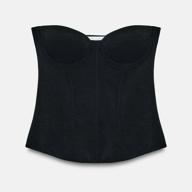 top Zara Stretch Knit Corset Zara USA $39.9